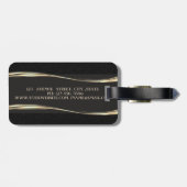 エレガントラグジュアモダンリー,金ゴールド,黒= ラゲッジタグ (裏面横)