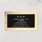 エレガントラグジュアリー光金ゴールドグラデーションダイヤ 名刺 (裏面)