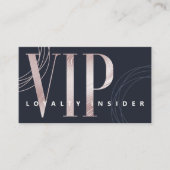 エレガントラグジュアリー海軍バラ金ゴールド抽象芸術VIP ロイヤリティカード (正面)