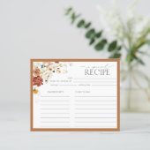 エレガントラストオレンジブライダルシャワーレシピカード (スタンド正面)