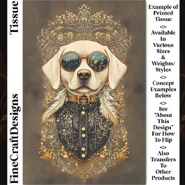 エレガントラブラドール犬、金ゴールドフィリーグリーCM3デカップページ 薄葉紙