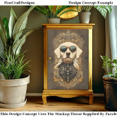 エレガントラブラドール犬、金ゴールドフィリーグリーCM3デカップページ 薄葉紙