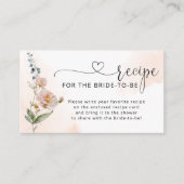 エレガントラブ イン ブルーム ワイルドフラワーブライダルシャワー エンクロージャーカード (正面)