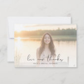 エレガントラブ&サンクス ブライダルシャワーフォト サンキューカード (正面)