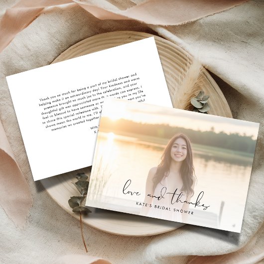 エレガントラブ&サンクス ブライダルシャワーフォト サンキューカード