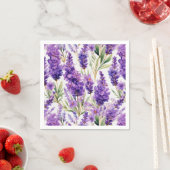 エレガントラベンダーの花 スタンダードカクテルナプキン (インサイチュ)