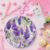 エレガントラベンダーの花 ペーパープレート (パーティー)