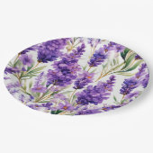 エレガントラベンダーの花 ペーパープレート (アングル)
