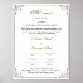 エレガントラーメンムスリミッシュNikah Zertifikat ポスター (正面)