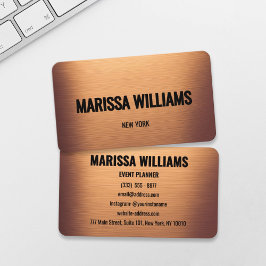 エレガントリッチ銅金ゴールドモダン名刺 名刺