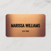 エレガントリッチ銅金ゴールドモダン名刺 名刺 (正面)