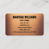 エレガントリッチ銅金ゴールドモダン名刺 名刺 (裏面)