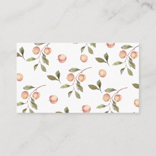 エレガントリトルピーチ水彩babエンクロージャカード エンクロージャーカード (裏面)