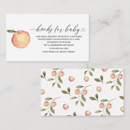 エレガントリトルピーチ水彩babエンクロージャカード エンクロージャーカード (正面/裏面)