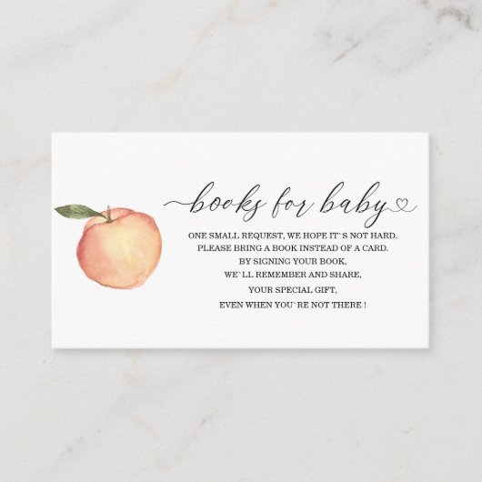 エレガントリトルピーチ水彩babエンクロージャカード エンクロージャーカード (正面)