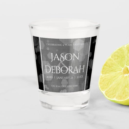 エレガントリネン結婚記念日 ショットグラス (正面)