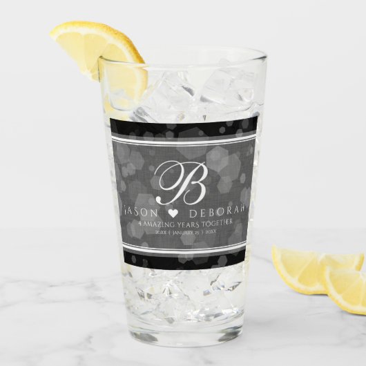 エレガントリネン結婚記念日 タンブラーグラス (アイス正面)