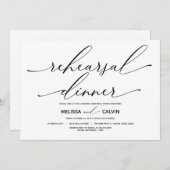 エレガントリモダンハーサルディナー招待状 招待状 (正面/裏面)