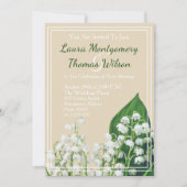 エレガントリリー·オブ·ザ·バレー·フラ結婚ワーズ 招待状 (正面)
