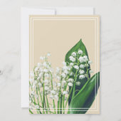 エレガントリリー·オブ·ザ·バレー·フラ結婚ワーズ 招待状 (裏面)