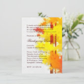 エレガントリーシンプル秋感謝祭ディナー 招待状 (スタンド正面)