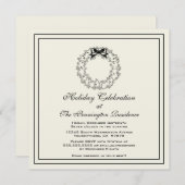 エレガントリースクリスマスのパーティーの招待状 招待状 (正面/裏面)