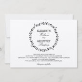エレガントリースク素朴ラフト結婚ズ 招待状 (正面)