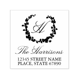 エレガントリースファミリアドレス自己インク入力スタンプ セルフインキングスタンプ