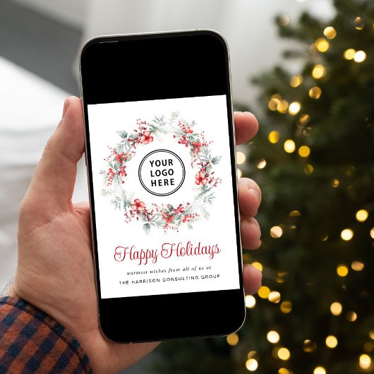 エレガントリースロゴのクリ企業のスマス シーズンカード