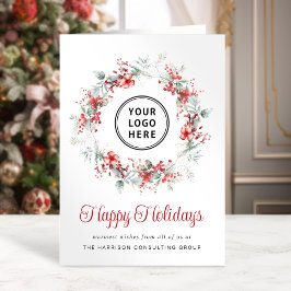 エレガントリースロゴQRコードクリスマス シーズンカード