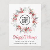 エレガントリースロゴQRコードクリスマス シーズンポストカード (正面)