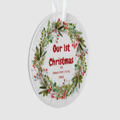 エレガントリース初めてのクリスマス オーナメント (正面)