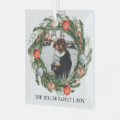 エレガントリース名と写真ガラスオーナメント ガラスオーナメント (正面左)