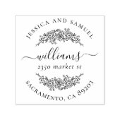 エレガントリース対タイポグラフィ差出人住所 セルフインキングスタンプ (デザイン)