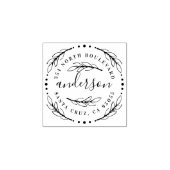 エレガントリース循環姓差出人住所 ラバースタンプ (インプリント)