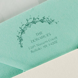 エレガントリース植物枝の住所 ラバースタンプ