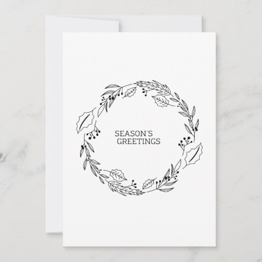 エレガントリース概要季節の挨拶ミニマル, シーズンカード (正面)