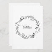 エレガントリース概要季節の挨拶ミニマル, シーズンカード (正面/裏面)