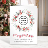 エレガントリース水彩事業ロゴクリスマス シーズンカード