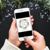 エレガントリース水彩華やかなクリスマス シーズンカード