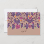 エレガントリーフレスポンスカード 招待状 (裏面)