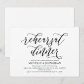 エレガントリ素朴ハーサルディナー招待状 招待状 (正面/裏面)