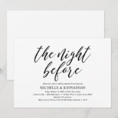 エレガントリ素朴ハーサルディナー招待状 招待状 (正面/裏面)