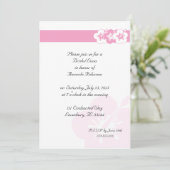 エレガントルアウ（ハワイ式宴会）テーマ招待状ピンク 招待状 (スタンド正面)