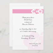 エレガントルアウ（ハワイ式宴会）テーマ招待状ピンク 招待状 (正面/裏面)