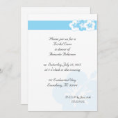 エレガントルアウ(ハワイ式宴会)テーマ招待状ブルー 招待状 (正面/裏面)