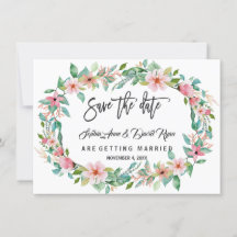 エレガントルアウ（ハワイ式宴会）熱帯フローラリース保存日付