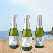 エレガントレインボーLGBTQ結婚ズパーソナライズされたミニ スパークリングワインラベル