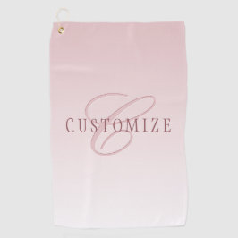 エレガントレタリング&モノグラム | バラグラデーション ゴルフタオル