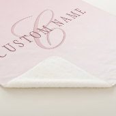 エレガントレタリング&モノグラム | バラグラデーション シェルパブランケット (3/4)